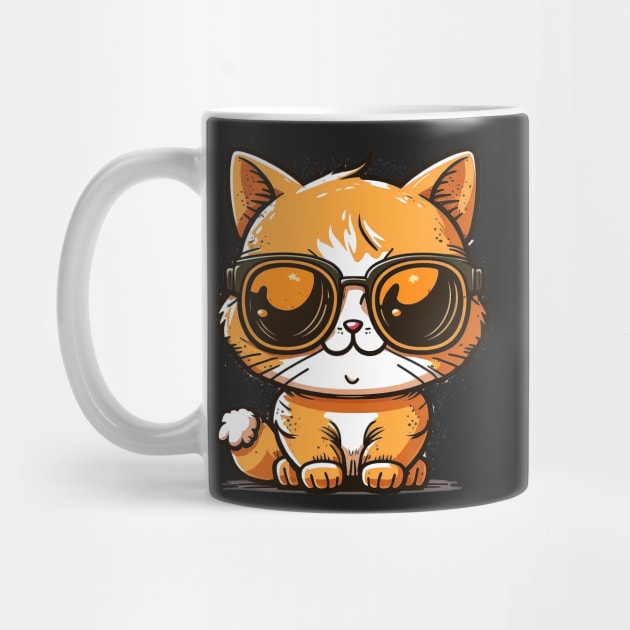 Cat wearing sunglasses cool by ramith-concept